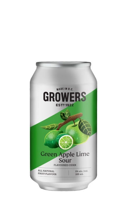 Growers Cider Apple Lime 6 X 355 mL