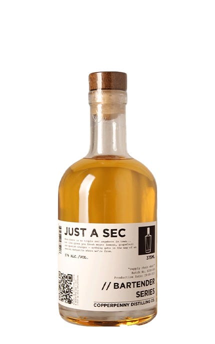 Copperpenny Distilling Co. Just a Sec Triple Sec Liqueur