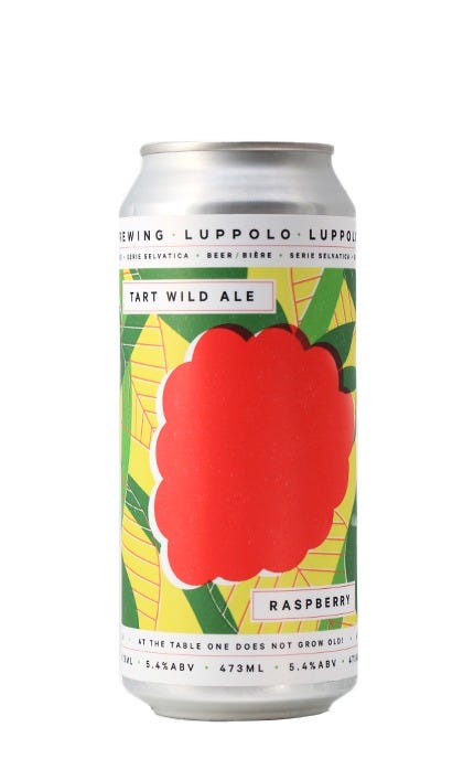 Luppolo Brewing Tart Wild Ale With Local Raspberries 473 mL