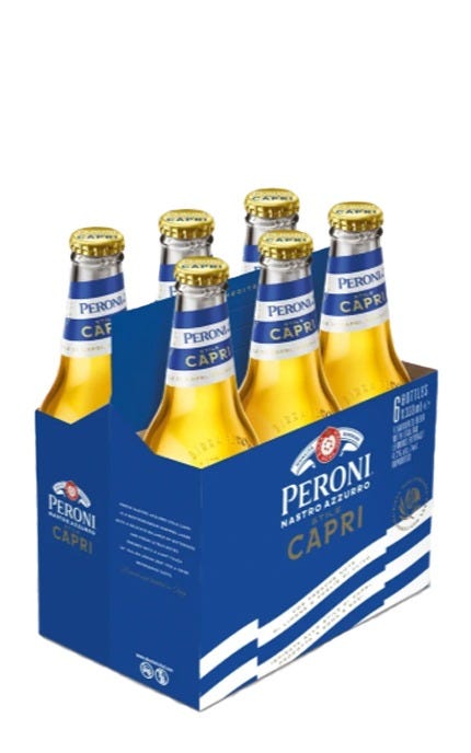 Peroni Nastro Azzurro Stile Capri 6 x 330 mL