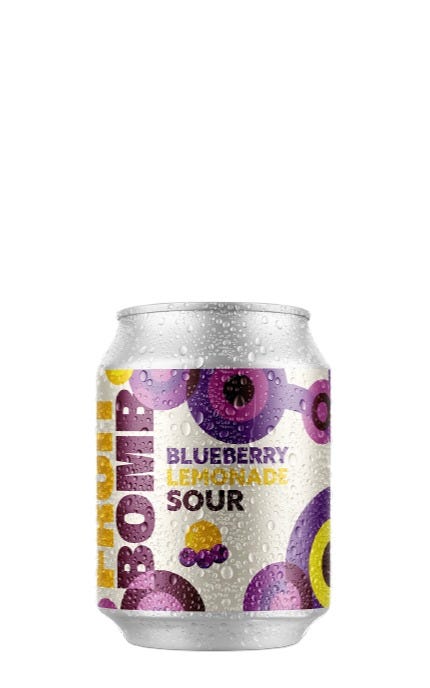 Main Street Brewing Fruit Bomb Blueberry Lemonade Sour 250 mL