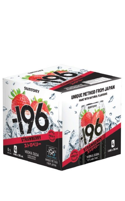 Suntory -196 Strawberry Vodka Soda