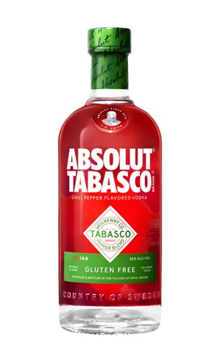 Absolut Tabasco Flavoured Vodka 750 mL