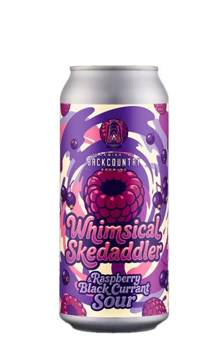 Backcountry Brewing Whimsical Skedaddler Raspberry Blackcurrant Sour 473 mL