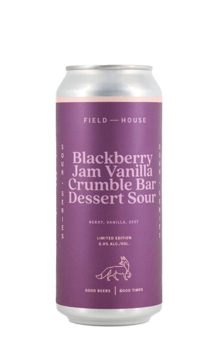 Field House Brewing Blackberry Jam Vanilla Crumble Bar Dessert Sour 473 mL