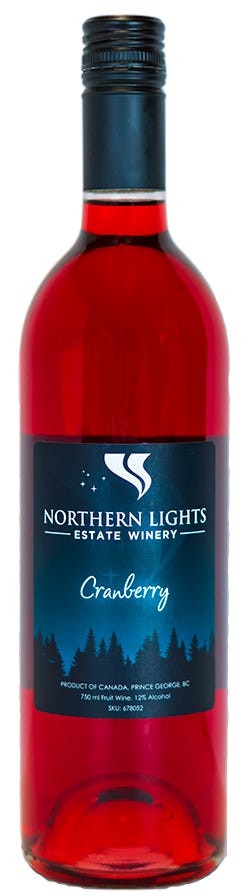 Northern Lights Estate Winery Cranberry Wine 750 mL