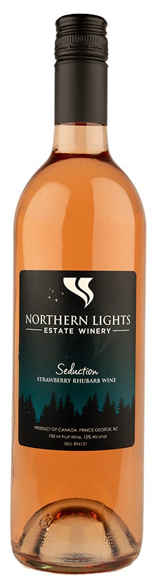 Northern Lights Estate Winery Seduction Strawberry Rhubarb Wine 750 mL