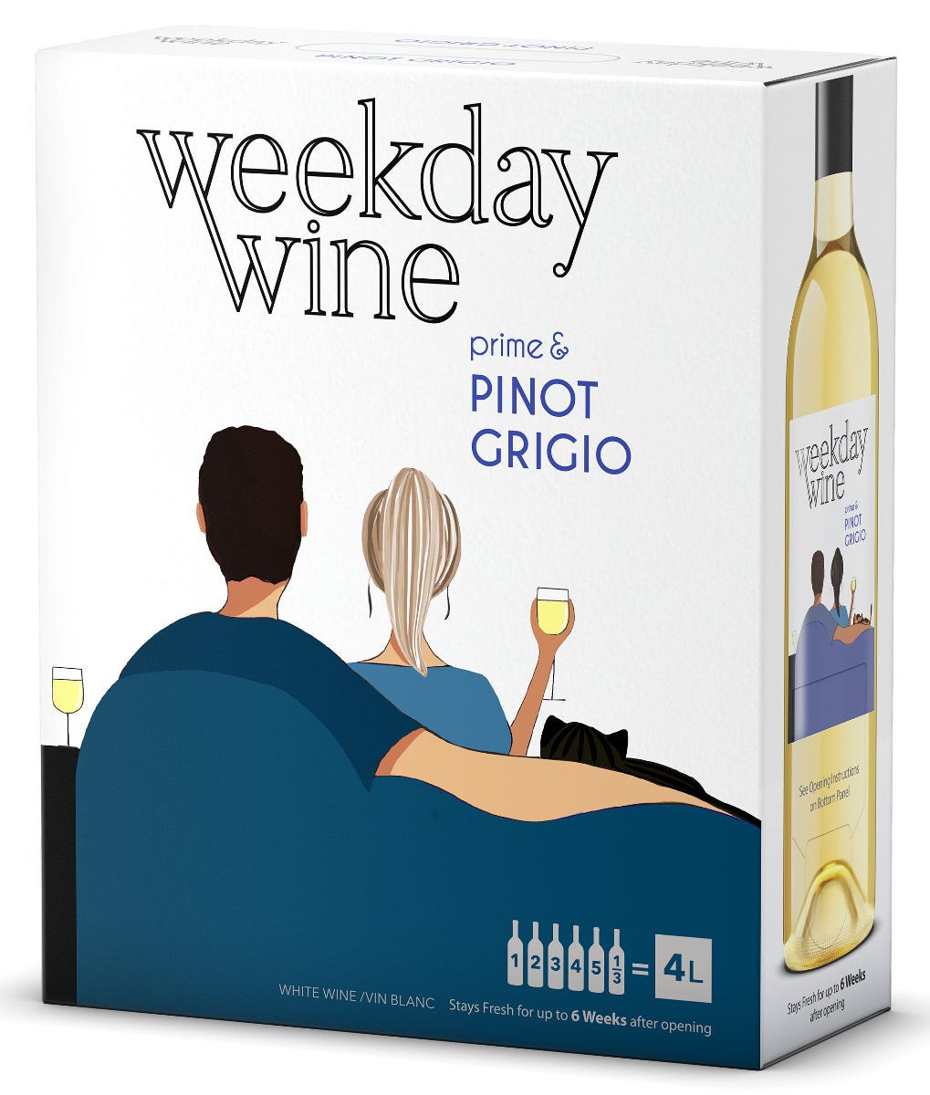 Weekday Wine Pinot Grigio 4 L Box