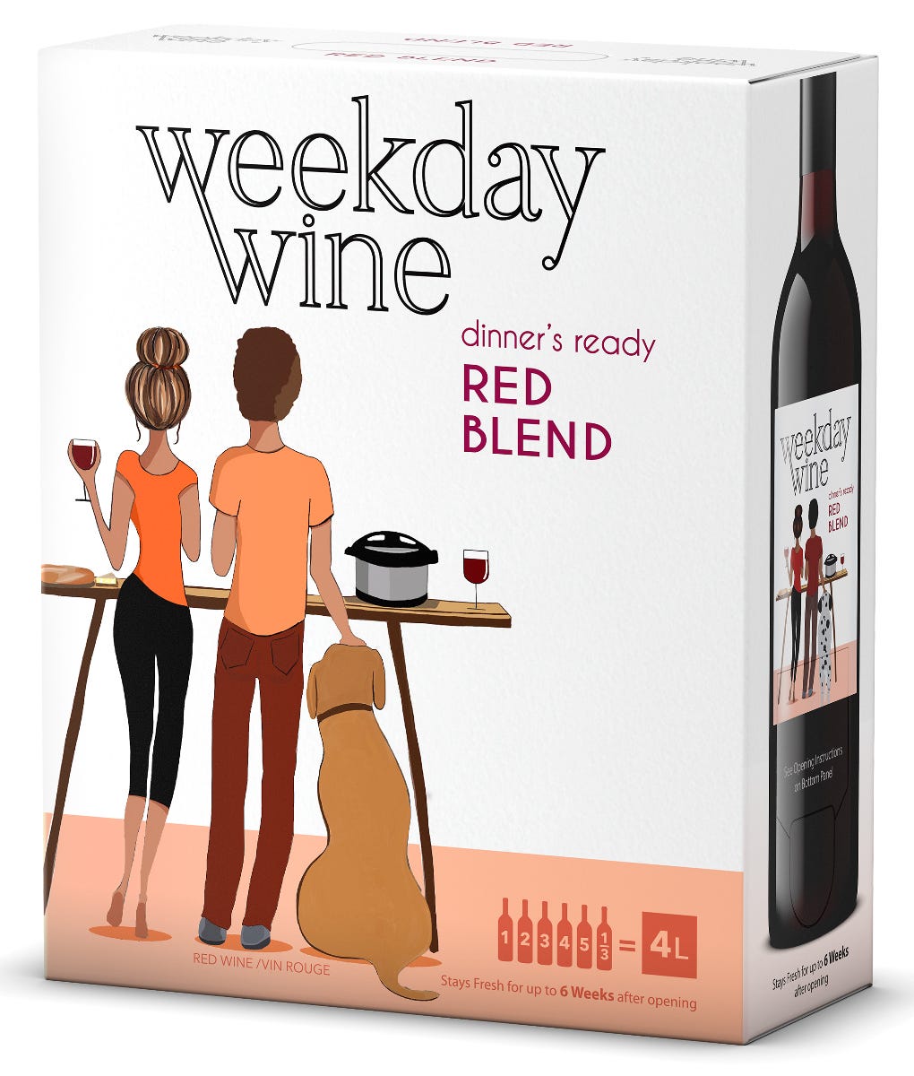Weekday Wine  Red Blend  4 L Box
